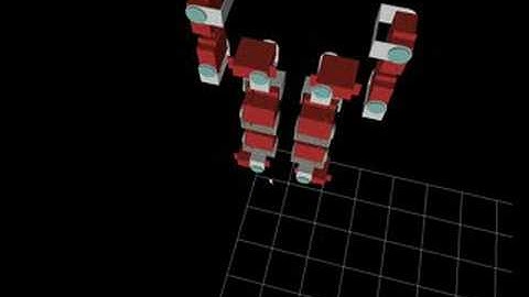 iRobot bipedal FAN (v2) --- vPython 3D simulation 2