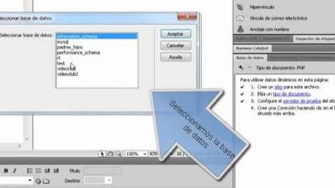 Dreamweaver, MySQL-PHP Parte 1