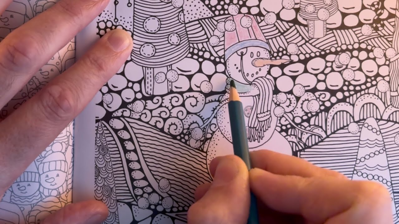 ASMR Colouring Drawing Book Pencil Pen Whisper Soft Spoken Tingles Video 