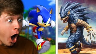 Reacting to SONIC CHARACTERS as GODZILLA MONSTERS!