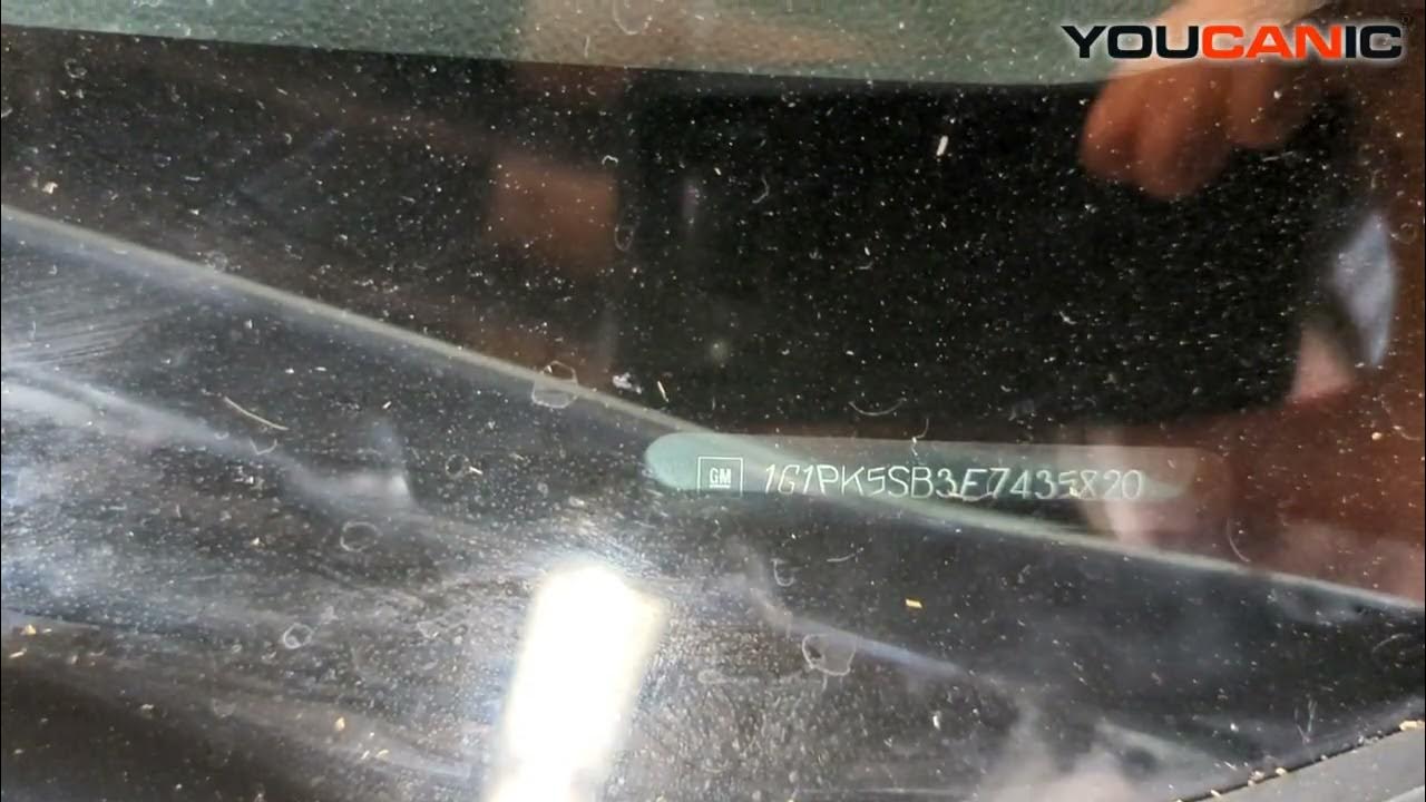 20082016 Chevrolet Cruze VIN (Vehicle Identification Number) Location YouTube