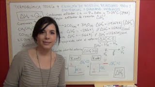 TERMOQUIMICA Teoría 9 Entalpía de reacción. Reacción endotérmica y exotérmica y diagramas entálpicos