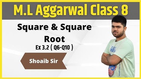 Class 8 | M.L  Aggarwal | Square & Square Root | Ex 3.2 | Part 02