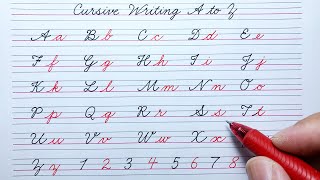 Cursive writing a to z numbers |How to write English capital small letters abcd |Cursive Handwriting