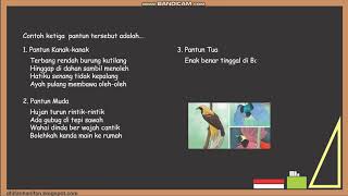 Bahasa Indonesia Kelas 5 cara membuat pantun Tema 4 Subtema 1