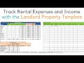 Landlord template demo track rental property in excel