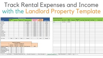 Landlord template demo, Track rental property in excel