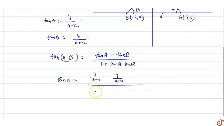 There are two points `A (a, 0) and B (-a, 0)` . If  `/_A-/_B=theta` then the locus of C in th