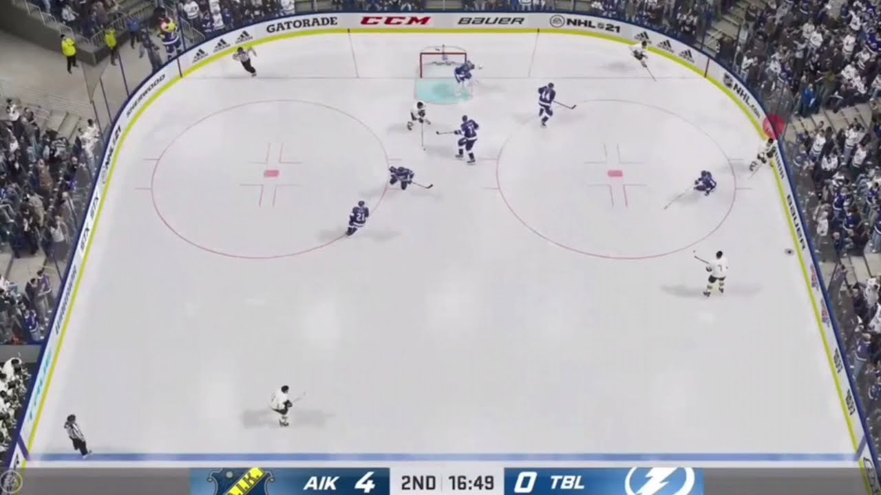 Nhl 21 but the scoreboard guy just wants to go home