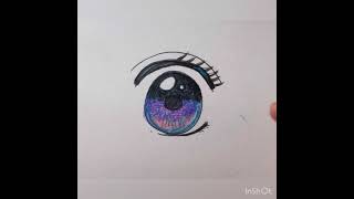【色鉛筆】目の塗り方　宇宙風eye　イラストメイキング