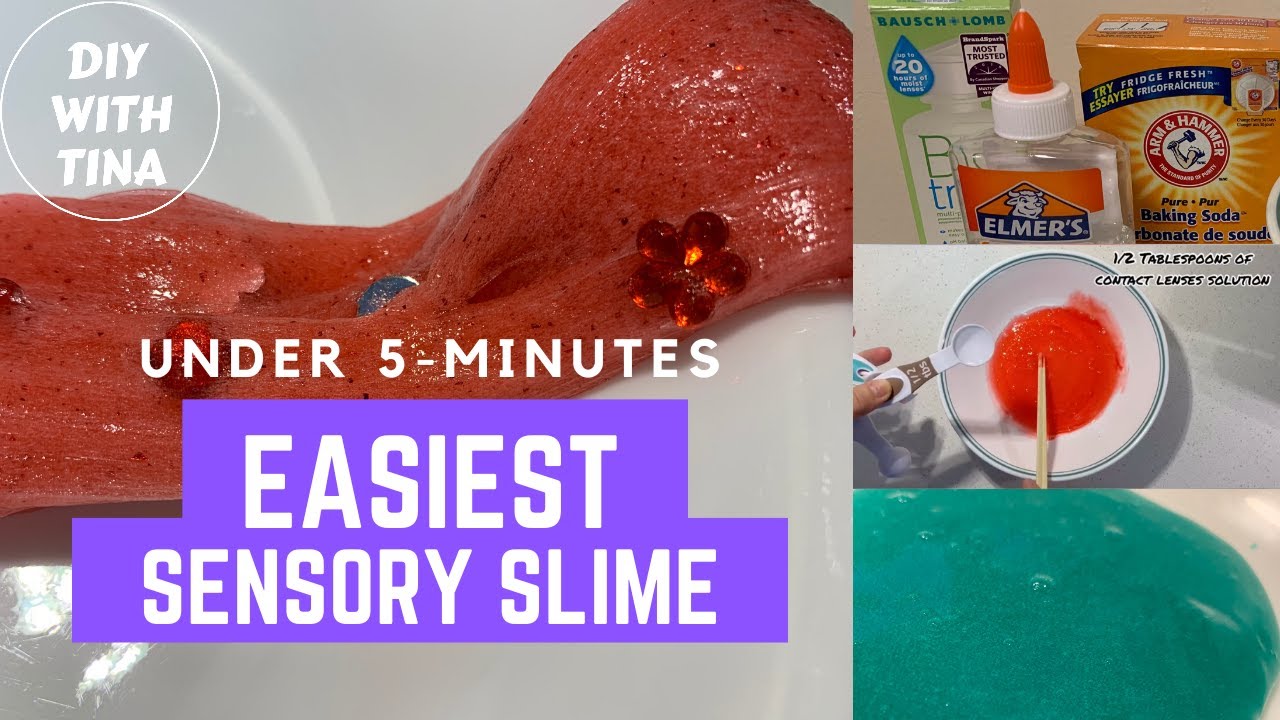 DIY EASY SLIME USING CONTACT LENSES SOLUTIONS (UNDER 5 MINUTES) How