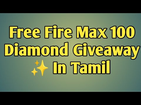 Free Fire Max 100 Diamond Giveaway ✨ In Tamil