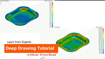 LS-DYNA Tutorial 7: Deep Drawing Simulation without Draw-beads (complete video).