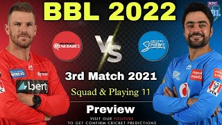 BBL 2021-22 3rd Match Preview Melbourne Renegades vs Adelaide Strikers | IPL |Dream11| Pitch Report