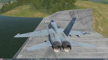 DCS f18 DAM cobra landing and takeoff