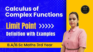 Limit Point - Definition & Example | Calculus of Complex Function | BA/BSc Maths 3rd Year Maths