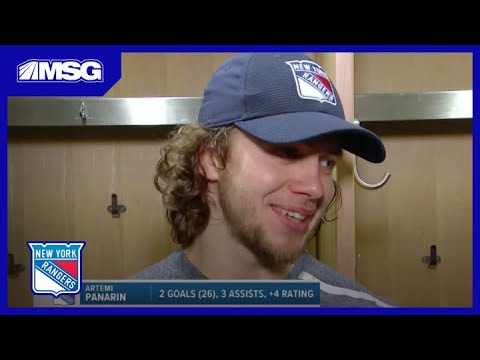 Artemi Panarin Describes Getting 5 Points In Wild Rivalry Game Vs Isles New York Rangers Youtube