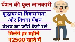 वृद्धावस्था विकलांगता और विधवा पेंशन का फॉर्म फ्री में भरे | मिलेंगे हर महीने ₹2500 रूपये खाते मे