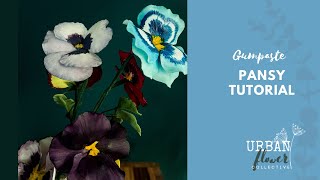 How to make a vibrant gumpaste / flower paste / sugar Pansy - a step by step tutorial