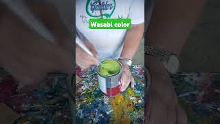 HOW TO MAKE WASABI COLOR #wasabicolor #color #paintmixing #shortvideos
