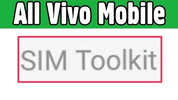 Vivo All Phones || Find Sim Toolkit Settings