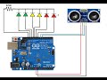 Distance meter with 6 LEDs using arduino and ultrasonic sensor