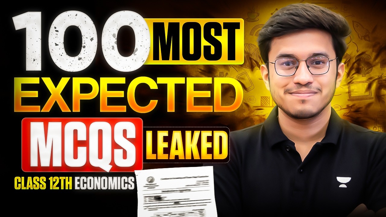 100 Most Expected MCQs Economics Leaked | CBSE Class 12th Board | Exam ...