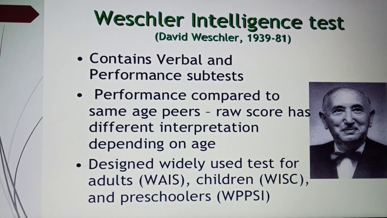 Psychometric assessment