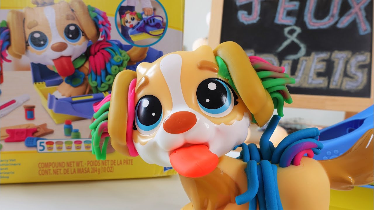 Play-Doh, Coffret Le cabinet vétérinaire avec chien, mallette avec