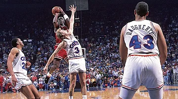 1989 NBA Playoffs Round 1 Game 5 THE SHOT!  Bulls @ Cavs 4th Quarter