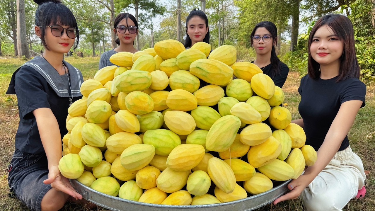Amazing cooking yummy green mango with chili sauce recipe