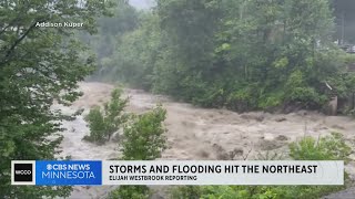 Deadly "tidal-wave type" flooding in northeastern U.S.