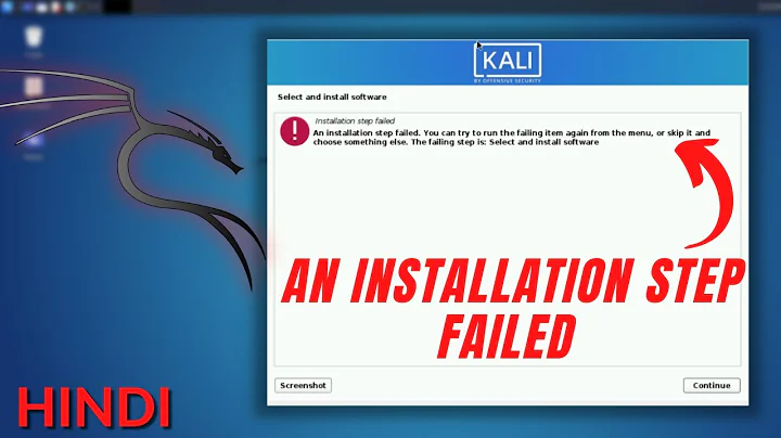 select and install software failed kali linux| HINDI | install software failed kali linux virtualbox