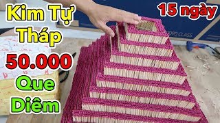 Lâm Vlog - Làm Kim Tự Tháp Bằng 50.000 Que Diêm | Match Chain Reaction Amazing Fire Pyramid