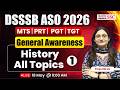 DSSSB ASO 2026 General Awareness | All Topics Complete Revision | ASO History by Pooja Ma’am
