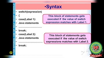 Decision control structure if else if ladder & switch statements|video 2|Class 8|Holy Heart Schools
