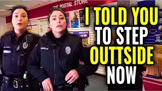 Female Cops Owned On The Law! Karen Goes Crazy - ID Refusal! - First Amendment Audit Fail