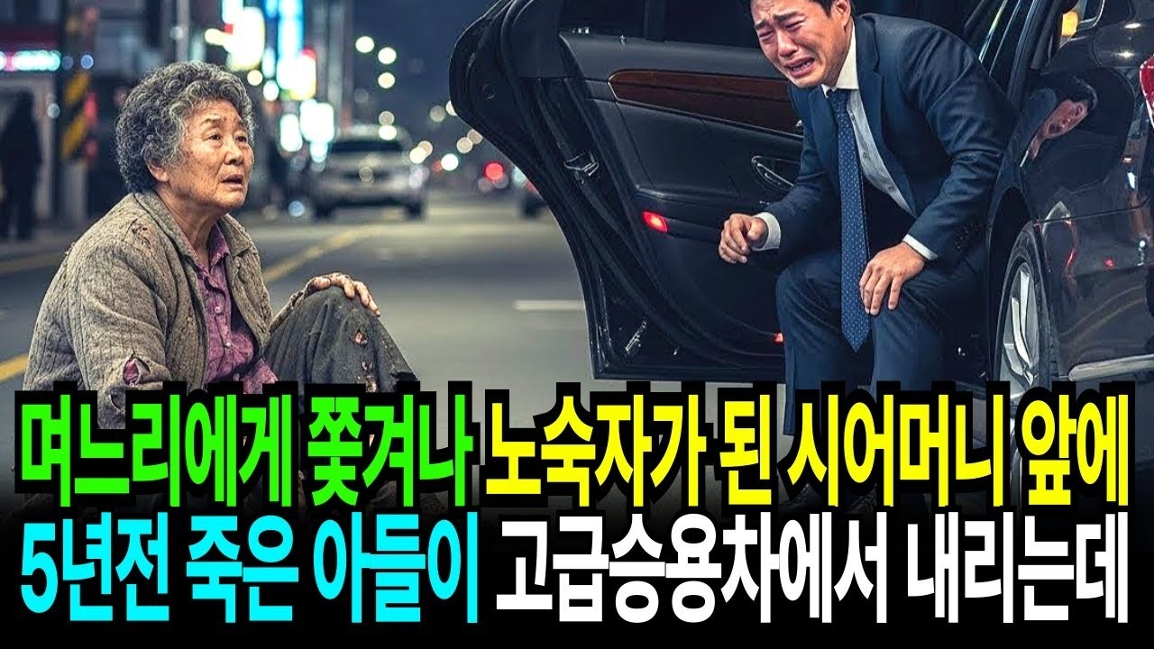 며느리에게 쫒겨나 노숙자가 된 시어머니, 그 앞을 막아선 최고급 세단 뒷자석에서 5년 전 사망신고 된 아들이 내리는데