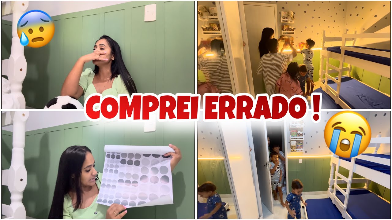 DECORAMOS O QUARTO NOVO DAS CRIANÇAS / FICOU PERFEITO 😭