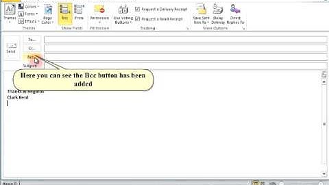 How to Turn On or Turn Off Bcc in Outlook 2010