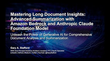 Generative AI: Long Text Summarization and Analysis with Amazon Bedrock and Anthropic Claude 2