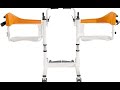 Mobility kart patient lift and transfer chair for narrow bathroom door mobilitykart8770784247