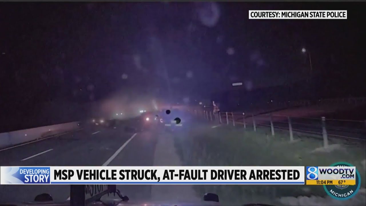 Video: Driver crashes into MSP cruiser on I-94 - YouTube