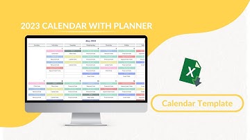 2023 Calendar With Planner Excel Template