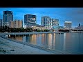 Evening walk in tokyo odaiba japan  4kr