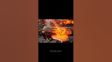 Cutting Magma Vegetables | Molten ASMR Perfection in 8K 🌋 #asmr #satisfying #oddlysatisfying