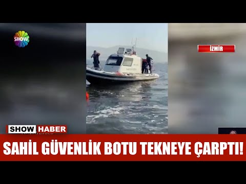 Sahil Güvenlik botu tekneye çarptı!