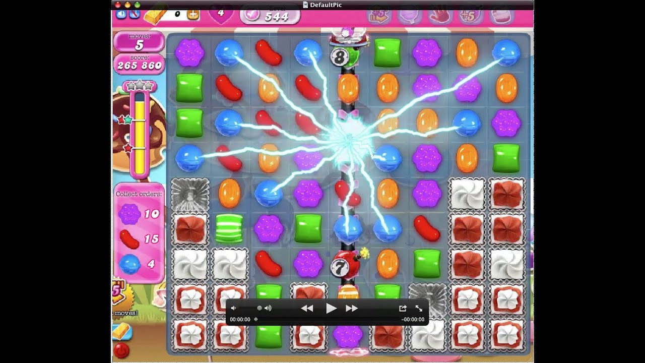 Candy Crush Saga Level 830 with tips 3*** No booster LOL! - YouTube