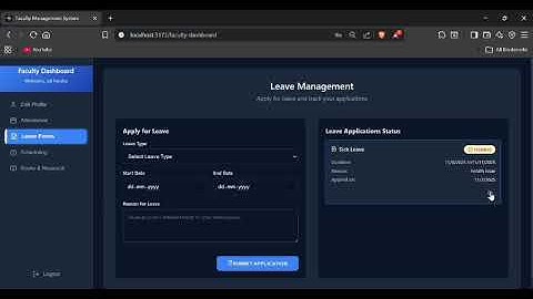 Faculty Management System | Full Stack Web Application using React, Node.js & MongoDB