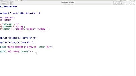 Perl1- Intro and variables
